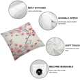 thumbnail image 4 of Nawypu  Pink Floral Throw Pillow Cover Cherry Blossom Decorative Pillow Case Home Decor Square Pillowcase 2pc 18x18in, 4 of 6
