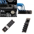 thumbnail image 2 of COOLHOOD NVME to Expansion Card M.2 PCIE M Key 4 Port SATA3.0 M.2 SATA3 Controller Multiplier Adapter High Speed, 2 of 5