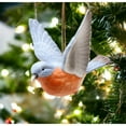 thumbnail image 2 of Ceramic Blue Bird Ornament 3.5 Inch Vintage  Birdwatcher, 2 of 3