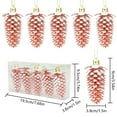 thumbnail image 3 of Mecorevxz 9cm 5Pcs Christmas Pinecone Fruit Plastic Christmas Tree Ornaments Suitable for Home Decor Hanging Tree Decorations,Christmas Gifts(Rose Gold), 3 of 7