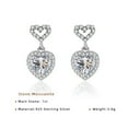 thumbnail image 6 of 2cttw Moissanite Earrings for Women D Color clarity VVS1 Diamond Dangle Earrings 925 Sterling Silver Wedding Earrings for Brides Bridesmaid with Certificate, 6 of 9