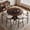 59 Inch Walnut table+8 chairs, variant on Wohh 59-inch Natural Oak Wabi-Sabi Round Dining Table with 35-inch Tempered Glass Lazy Susan, Handcrafted Japanese Style Sculptural Table for Living Room & Restaurant