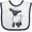 White and Navy, variant on Inktastic Cute Little Lamb Boys or Girls Baby Bib
