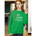thumbnail image 3 of Christmas Innocent Until Proven Guilty Check Shirt Crewneck Sweatshirt, XL, Green, 3 of 6