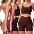 thumbnail image 5 of Vdoaml Women Sports Bra and Yoga Shorts 2 Piece Set Ladies Gym Workout Sets Womens Compression Athletic Outfit M Red, 5 of 5