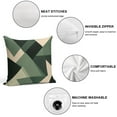 thumbnail image 3 of Green And Beige Modern Art Geometric Pillow Covers,Green And Beige Modern Art Geometric Throw Pillow Covers 20"×20" ,Living Room Sofa Couch Pillow Covers,Decorative Pillow Covers, 3 of 7