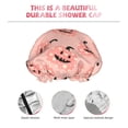 thumbnail image 3 of Kdxio Smiling Pink Pumpkins Print Shower Cap for Women,Elastic and Reusable,Double Waterproof Layers Bathing Hat, 3 of 6