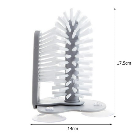 

2 in 1 Cleaning Brush Cup Scrubber Suction Wall Lazy Bottle Brush Glass Cleaner Thermos Washing Brush Kitchen Cleaning