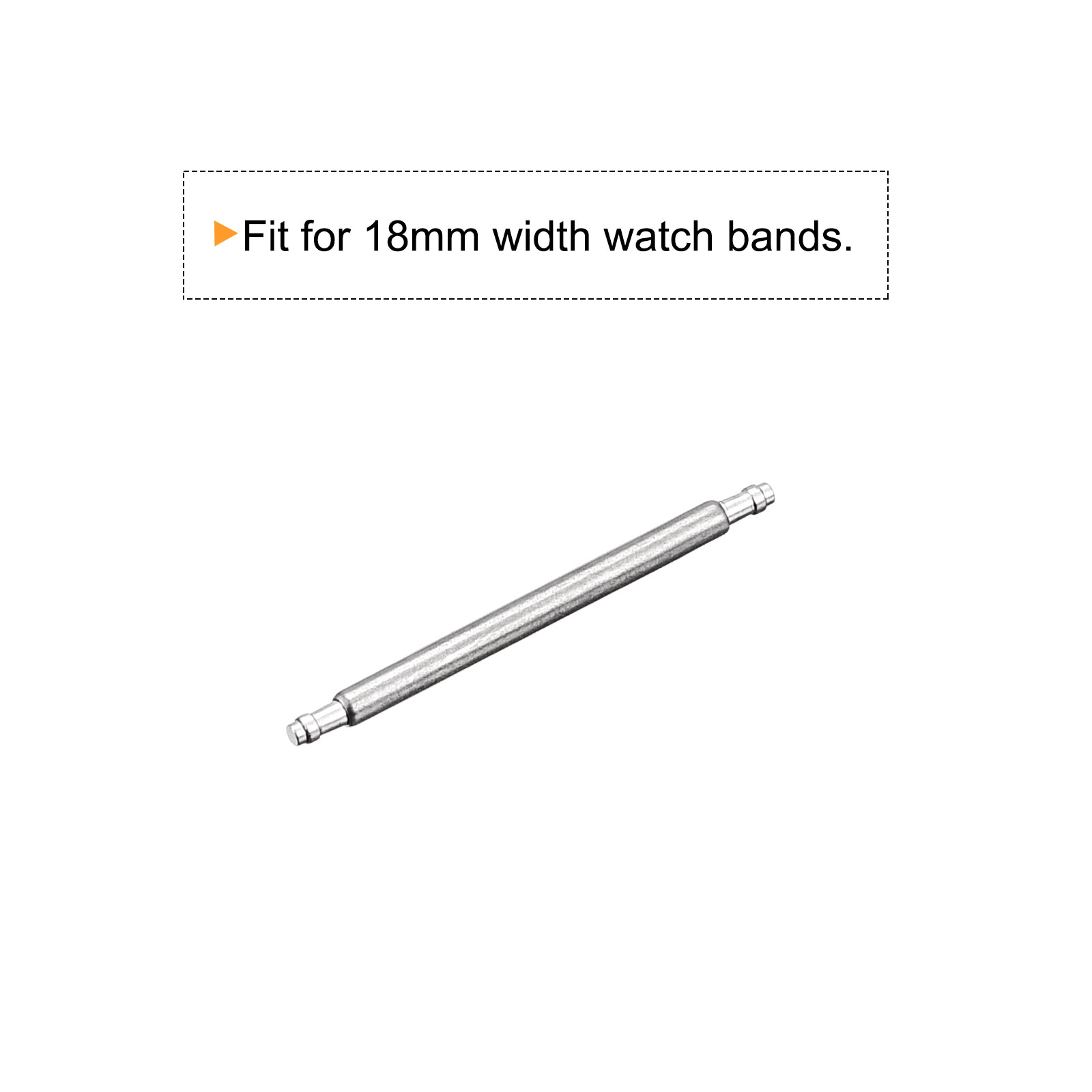 Unique Bargains Durable Stainless Steel Spring Bar Pins 18mm