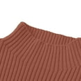 thumbnail image 4 of XIMIN Chandail Tricoté à Col Roulé Manches Longues Côtelé pour Bébé Fille Automne Hiver Chaud Basique Décontracté, 4 of 6
