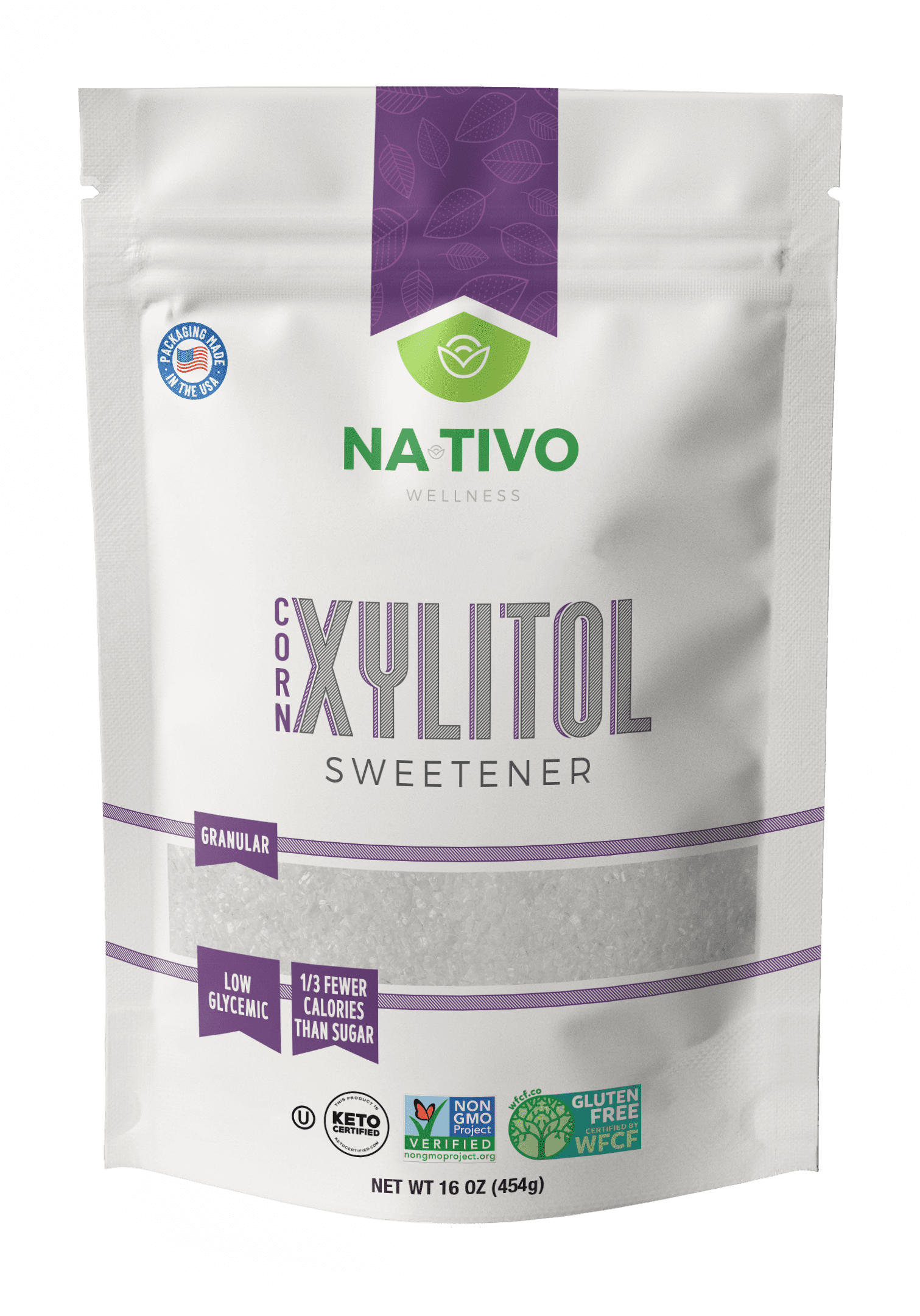 NATIVO XYLITOL Sweetener 16 OZ KETO Zero calories NONGMO