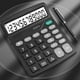 thumbnail image 2 of Calculadora de escritorio Calculadora estándar para estudiantes con energía solar y batería de 12 dígitos para oficina, escuela, hogar, negocios, color negro, 2 of 3