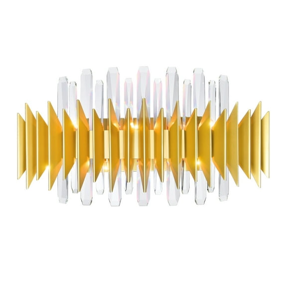 CWI Lighting Cityscape 7 Light Metal Light Wall Sconce in Satin Gold
