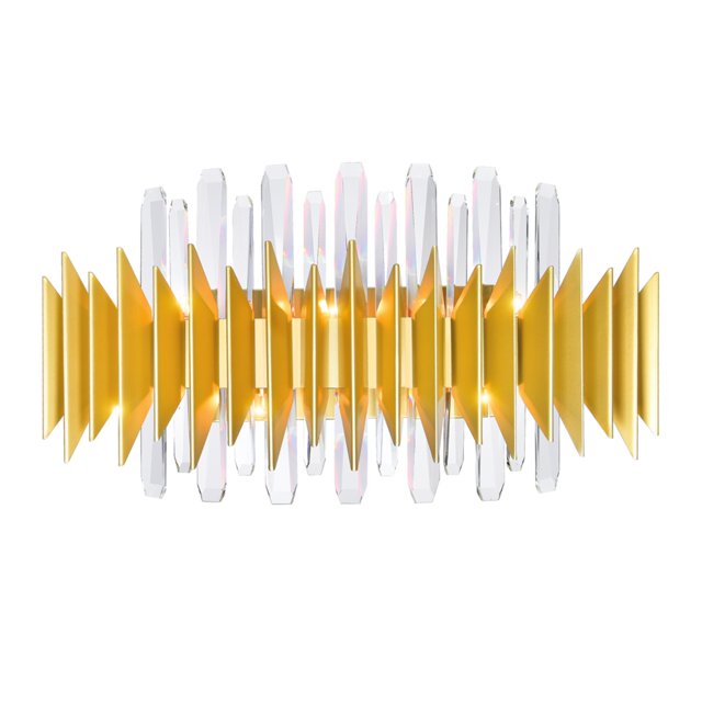 CWI Lighting Cityscape Applique Murale 7 Lumières Finition Or Satin Décoration Maison