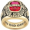 Freestyle, Men's 18K Gold Over Sterling Personalized-Top Name Classic Class Ring, Personalized, High School or College Graduation