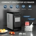 thumbnail image 3 of Auseo Countertop Ice Maker Portable, 26 lbs/Day, 8Pcs in 6Mins, Auto-Cleaning, Ice Machine with Ice Scoop, for Home/Office/Party, 3 of 9
