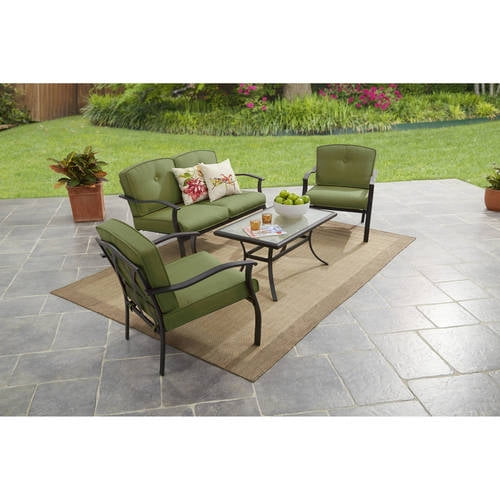 Mainstays Belden Park 4-Piece Outdoor Sofa Set, Seats 4 by Courtyard Creations Inc