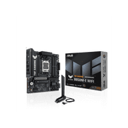 ASUS TUF GAMING B850M-E WIFI AMD B850 mATX motherboard, 8+2+1 80A DrMOS power stages, DDR5, PCIe 5.0, three M.2 slots, WiFi 6E, 2.5Gb Ethernet, DisplayPort, HDMI, rear USB-C 10Gbps and front USB-C 5Gb
