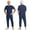 Dark Blue, variant on Men Adaptive Clothes Anti-Strip Jumpsuit with Back-Zipper for Dementia Elderly and Special Needs Dark Blue L