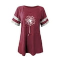 thumbnail image 3 of Chemises pour Femmes Tee à Rayures Tee-Shirt Original Manches Courtes Col Rond Amusant Hauts, 3 of 4