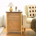 thumbnail image 3 of Costway Table de Chevet avec Tiroir Table d'Appoint Bout de Canapé Armoire de Rangement Naturel, 3 of 10