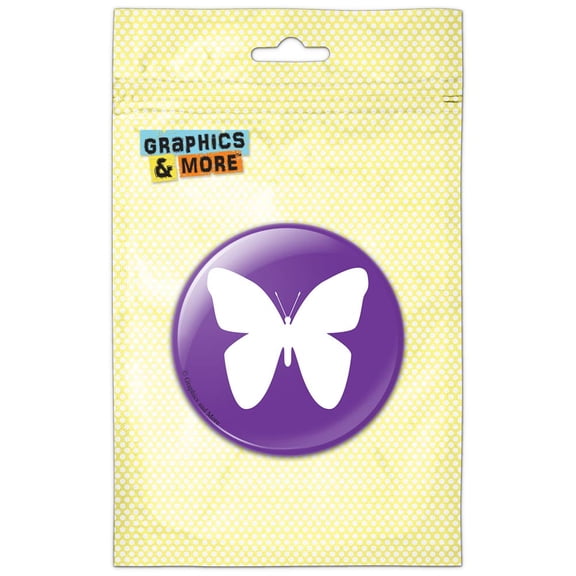 Butterfly Purple Pinback Button Pin Badge