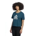 thumbnail image 2 of Reebok Women's Cropped Graphic Tee with Side Slits, Sizes XS-XXXL, 2 of 6