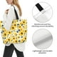 thumbnail image 3 of Balery Navy Blue Leaf Sunflower Bolsa Tote Estilo Estético con Cremalleras, Bolsa de Hombro, Bolsa de Compras Grande y Plegable, 3 of 8