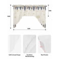 thumbnail image 6 of Beige Blue Christmas Kitchen Curtains Swag Valance for Windows/Bathroom/Cafe, Xmas Tree Elk Winter Snowflake Rod Pocket Drape Panel Swag Curtains Valance for Bedroom/Living Room 56"x36", 6 of 6