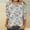 004 Multicolor, variant on Womens 3/4 Length Sleeve Tops Crewneck Casual Plus Size Fall Shirts Loose Fit Three Quarter Sleeve Blouses