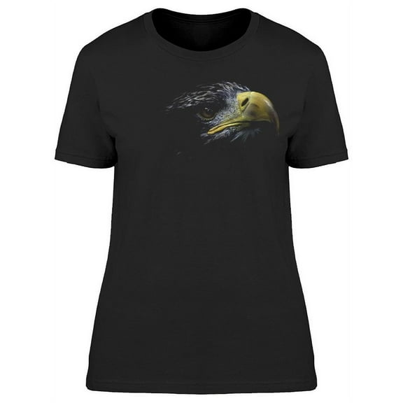 Close Up Eagle Head Black T-Shirt Women -Image by Shutterstock, Female 3X-Large