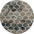 thumbnail image 4 of Unique Loom Trellis Frieze Collection Area Rug - Rounded (7' 10" Round Blue Multi/Ivory), 4 of 7