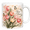 Ceramic Mug, variant on Lotusprint LLC Personalized Tulip 2D Print Flat Ceramic Mug, Watercolor Floral Butterfly Design Gift Mug , White