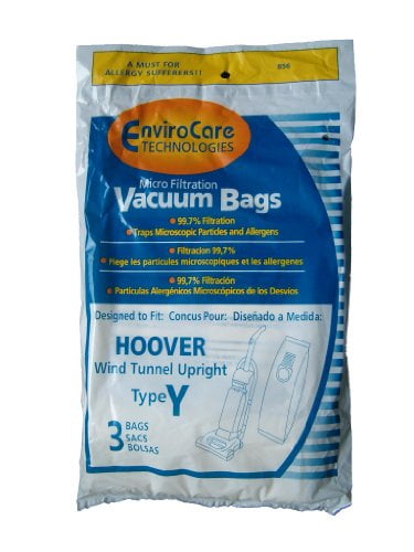 Hoover Type Y Allergen 4010100Y WindTunnel Tempo Upright Vacuum Bags 3PK 