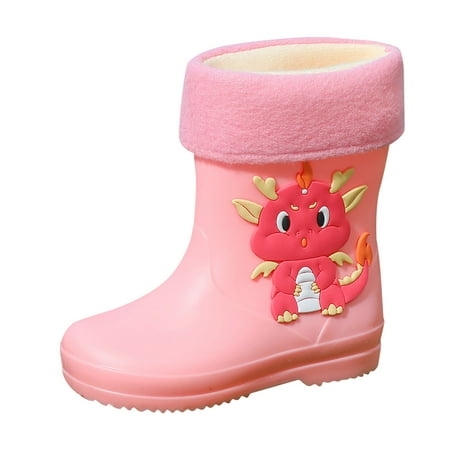 

Kids Shoes Short Rain Boots For Womens Ankle Rainboot Slip On Garden Boot Rubber Shoes Pink
