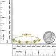thumbnail image 2 of Gem Stone King 2.79 Ct Green Peridot E-F Lab Grown Diamond 18K Yellow Gold Plated Silver Women Infinity Adjustable Tennis Bracelet, 2 of 3