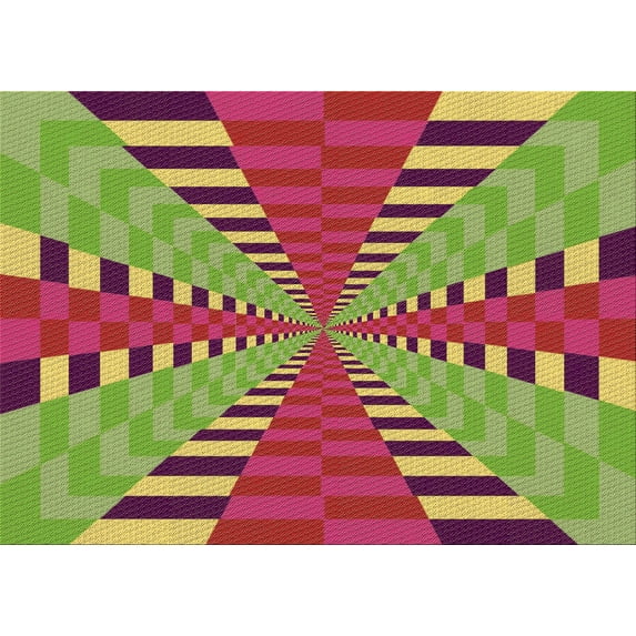 Ahgly Company Indoor Rectangle Patterned Pistachio Green Area Rugs, 5' x 7'
