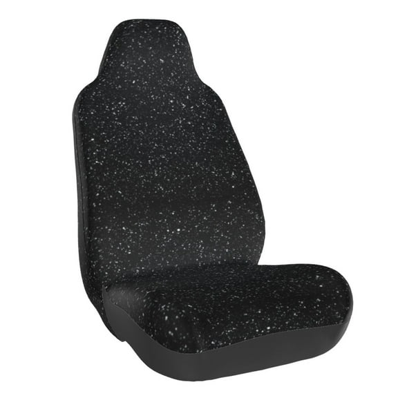Pofeuu Black Glitter Print Automotive Car Seat Covers Flat Cloth Full Set Seat Covers,Car Seat Covers front seats for Cars Trucks and SUVs