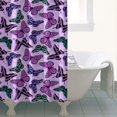 thumbnail image 4 of Purple Butterfly Pattern Shower Curtain 36"x72" ,Bathroom Decorative Shower Curtains Set with 12 Hooks,Modern Waterproof Washable Shower Curtain, 4 of 6