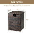 thumbnail image 5 of Tcbosik PE Rattan Gas Tank Storage Side Table, 22"H Outdoor/Indoor End Table with 20-Gallon Hidden Compartment, Weather-Resistant Patio Propane Tank Cover – Brown, 5 of 9