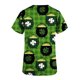 thumbnail image 5 of Fiudx Tops para Mujer Blusa de Manga Corta con Cuello En V para Mujer, Blusa con Bolsillos Estampados para El Día de San Patricio, Enfermería, 5 of 5