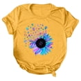 thumbnail image 3 of CHOK Blouse à Manches Courtes pour Femmes, T-Shirt à Manches Courtes Imprimé, Haut Décontracté de Plage, 3 of 6
