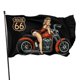 thumbnail image 2 of Bandera de carretera de EE. UU. 66 para hombre y mujer, hermosa bandera Retro para motocicleta, coche, interior, exterior, Bar, sala de estar, decoración, regalos, 2 of 4