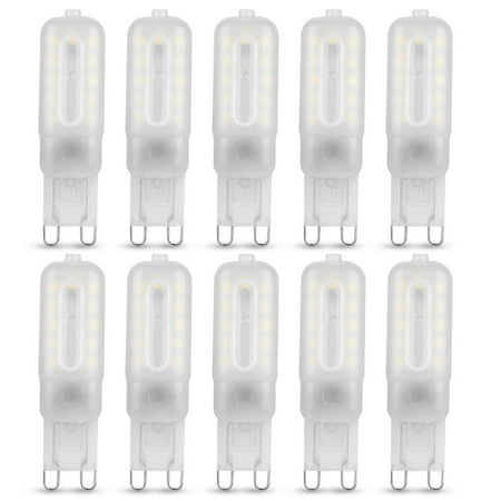 

JUNTEX 10Pcs G9 LED Lamp 5W Cold White 6000K 220V Replaces Halogen Lamps Not Dimmable