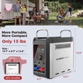 thumbnail image 5 of CAMPLUX Nano 3 Pro Portable Propane Tankless Water Heater with 4,000 mAh Lithium-ion Battery, 5 of 13