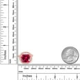 thumbnail image 3 of Gem Stone King 18K Rose Gold Plated Silver Ring Created Ruby Moissanite (8.88 Cttw), 3 of 4