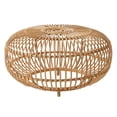 thumbnail image 5 of LiviNest Indoor Outdoor Coffee Table: 1-Table 2-Zones Use - Handwoven Boho Accent Table for Small Living Room & Patio - 30" Round Faux Rattan Light Brown, 5 of 6