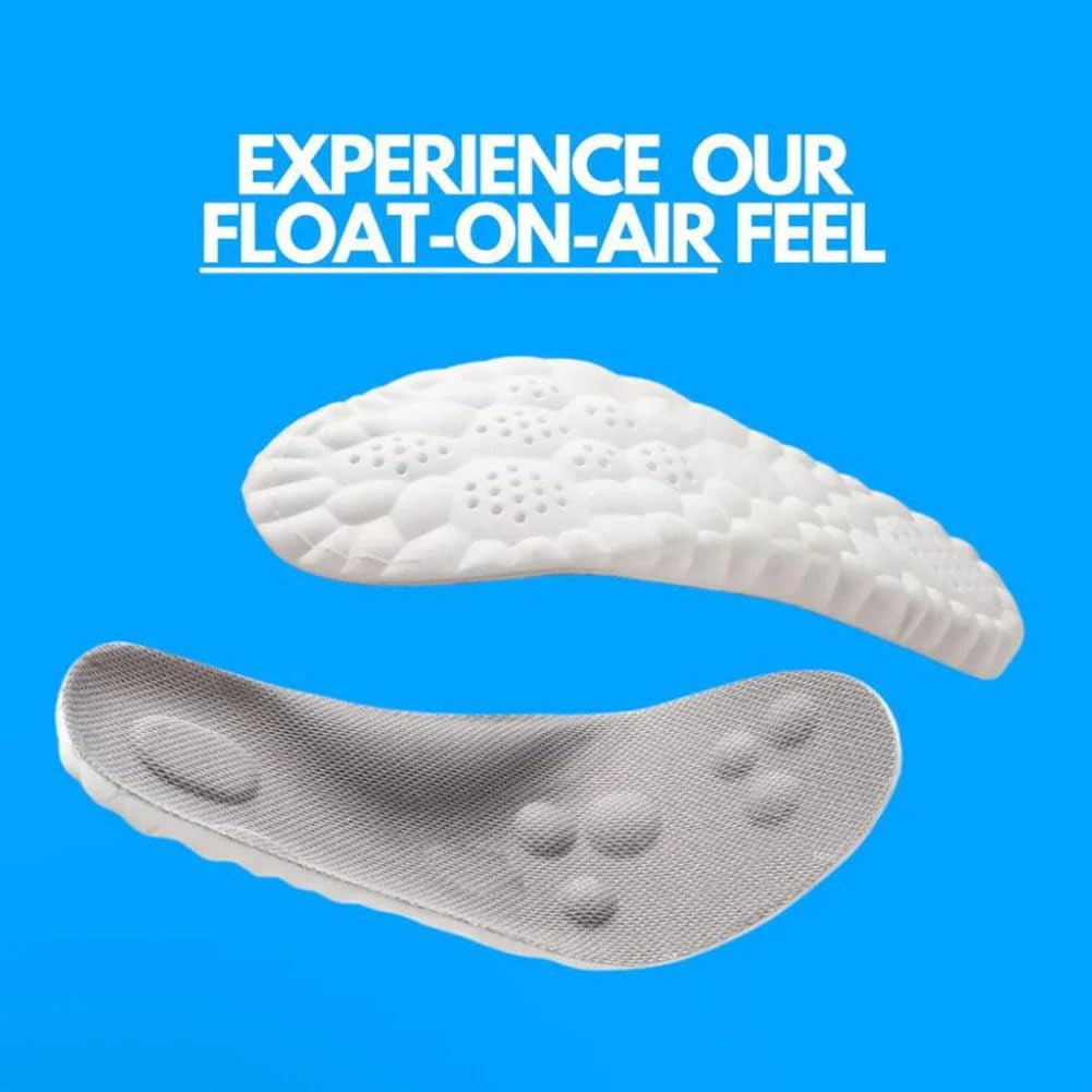 Softr Steps Insoles Women Men, 2026 New Trueloom Cloudbounce Insoles, 4D Memory Foam Cloud Technology Insole for Foot Support (3*Orange, Men 8-9 / Women 9.5-10)