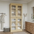 thumbnail image 3 of 100% Solid Wood 32" Bathroom Cabinet with Frosted Glass Doors and Adjustable Shelves, 3 of 7