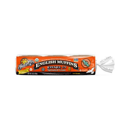 Food for Life Ezekiel 4:9 Sprouted Whole Grain English Muffins, 16oz, 6 CT Tray (Frozen)